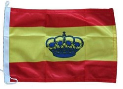 Spaniens flag med krone