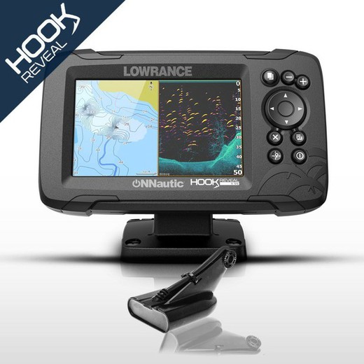 O GANCHO de Lowrance revela 5 pontas de prova do plotador de HDI 50/200 / Downscan GPS