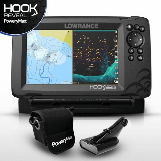 Lowrance HOOK Reveal 7 HDI 50/200 PoweryMax Ready Sonda GPS Plotter
