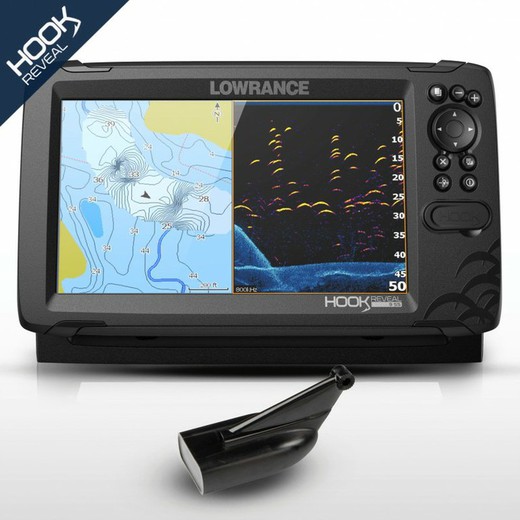 Lowrance HOOK Reveal 9 HDI 83/200 / Downscan GPS-Plotter-Sonde