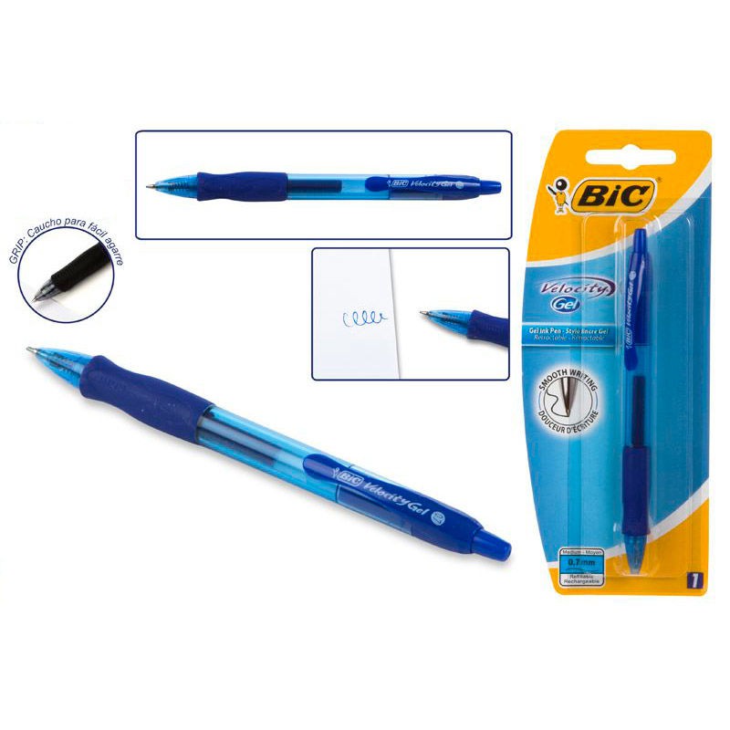 Blister di penna bic blu gel velocity — nauticamilanonline