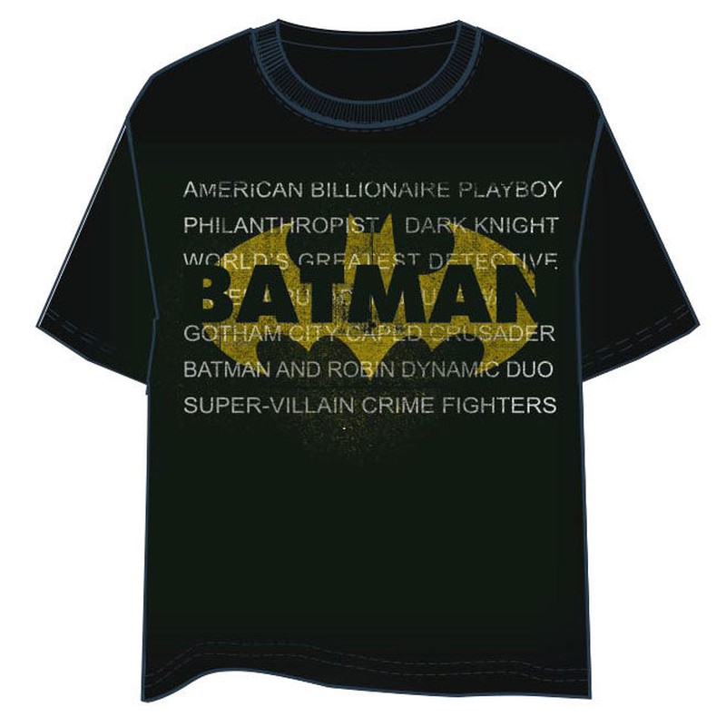 Camiseta Letras Batman DC Comics adulto — nauticamilanonline