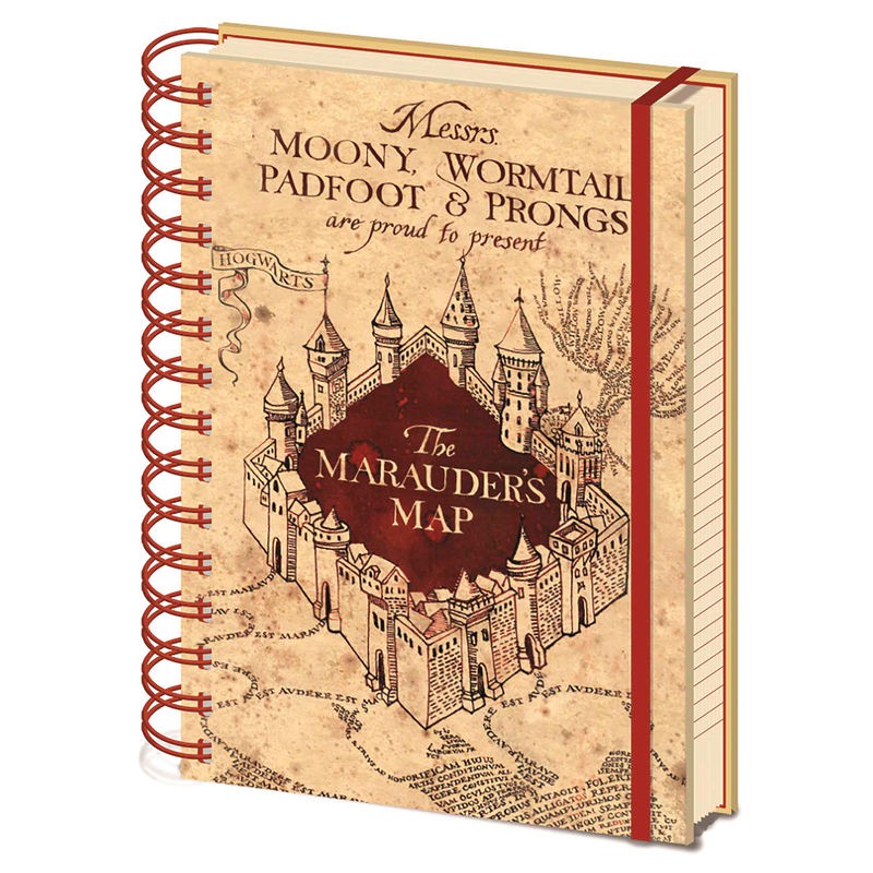 Quaderno A5 Mappa del Malandrino Harry Potter — nauticamilanonline