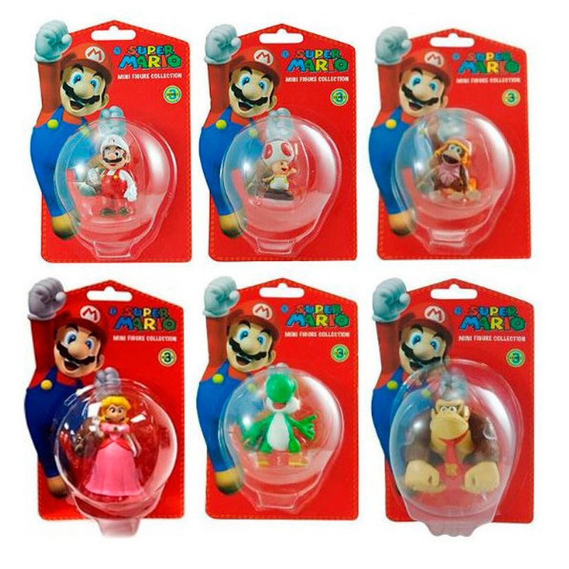 Figurine Super Mario Bros Series 3 5cm assortis