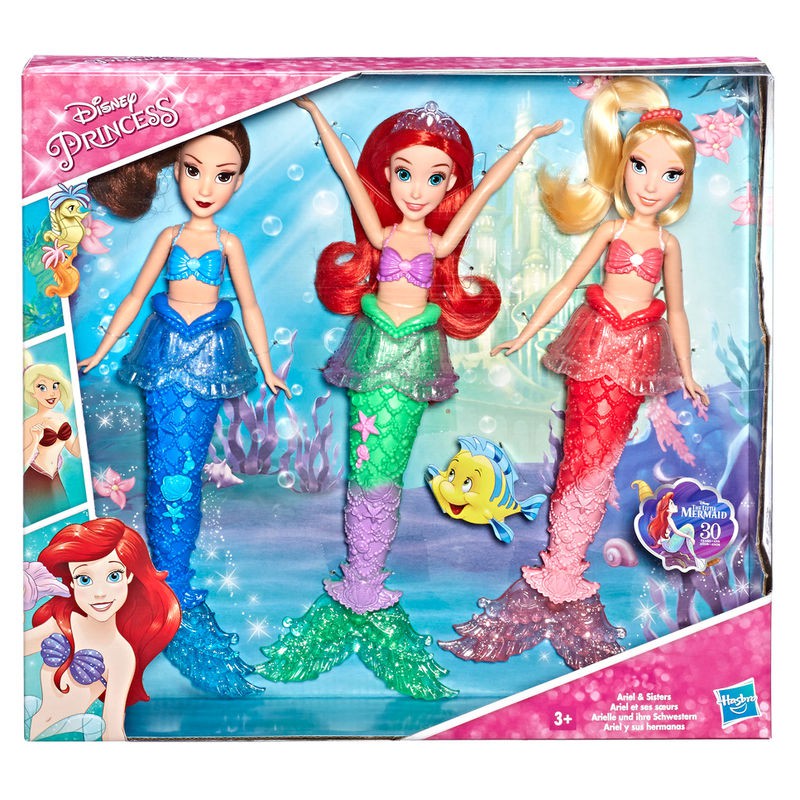 Pack 3 poupées Ariel et Sisters La Petite Sirène Disney 32cm —  nauticamilanonline