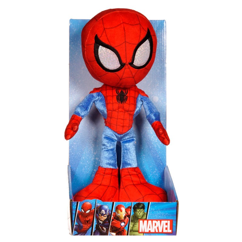 Disney - Spiderman Marvel, 25cm, poseable, Peluche, à partir de 0 Mois :  : Jeux et Jouets
