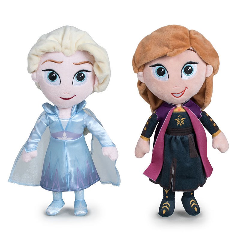 Peluche Elsa & Anna La Reine des Neiges 2 Disney 30 cm