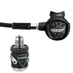Erogatore Cressi Xs Compact Nero - MC9 Din 300