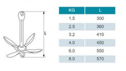 Galvaniserad hopfällbar ankare