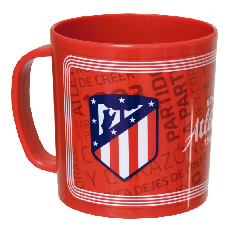 Taza Atlético de Madrid Plástico Rojo Blanco